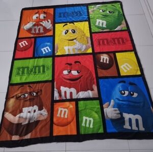 M&M’s World Blanket Fleece Throw 50”x60” 2017 Mars Lightweight Soft